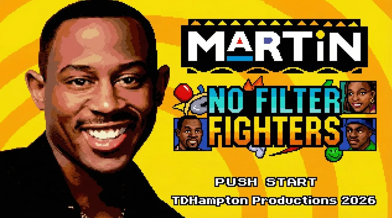 Actual No Filter Fighters title artwork featuring Martin